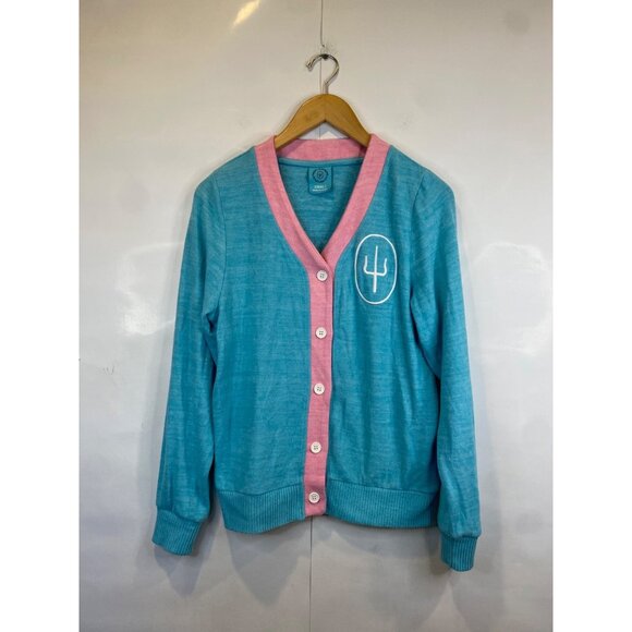 21 Pilots Twenty One Pilots Scaled and Icy Trident Cardigan Teal Blue Pink Small - Picture 1 of 4